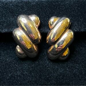 Carolee Gold Tone Swirl Earrings